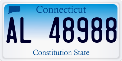 CT license plate AL48988