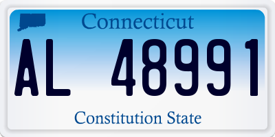 CT license plate AL48991