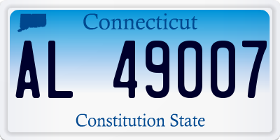 CT license plate AL49007