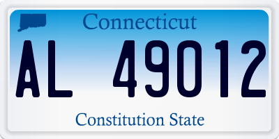 CT license plate AL49012