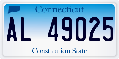 CT license plate AL49025