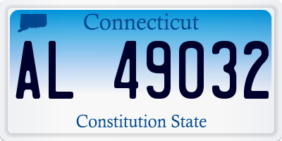 CT license plate AL49032