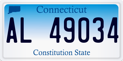 CT license plate AL49034