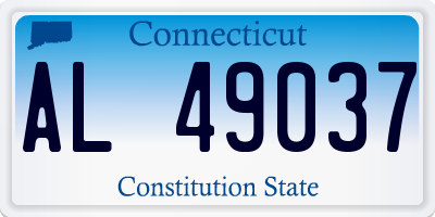 CT license plate AL49037