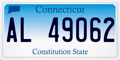CT license plate AL49062