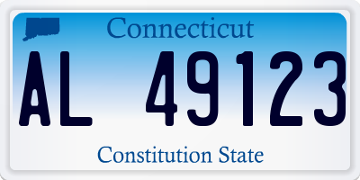 CT license plate AL49123