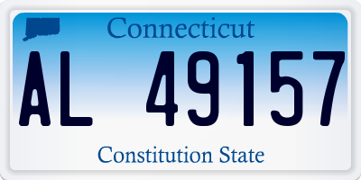 CT license plate AL49157