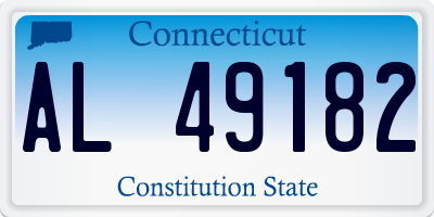CT license plate AL49182