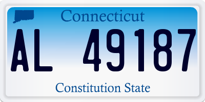 CT license plate AL49187