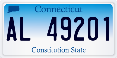 CT license plate AL49201