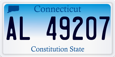 CT license plate AL49207