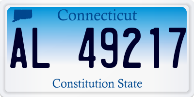 CT license plate AL49217