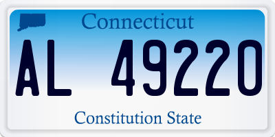 CT license plate AL49220