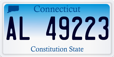 CT license plate AL49223