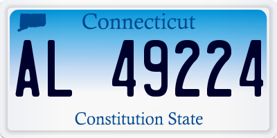 CT license plate AL49224