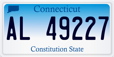 CT license plate AL49227