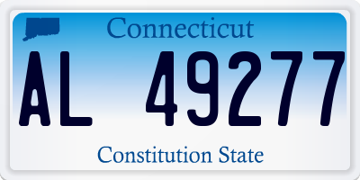 CT license plate AL49277