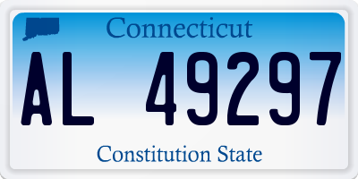 CT license plate AL49297