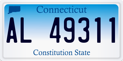 CT license plate AL49311