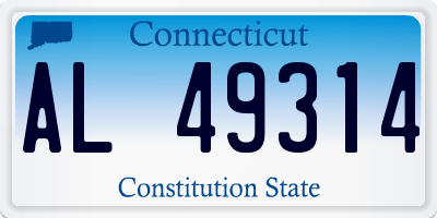 CT license plate AL49314