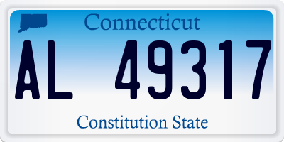 CT license plate AL49317