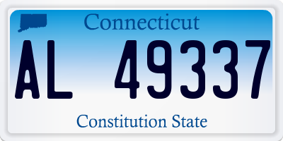 CT license plate AL49337