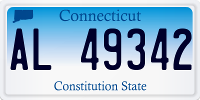 CT license plate AL49342