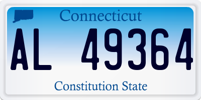 CT license plate AL49364