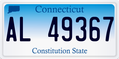 CT license plate AL49367