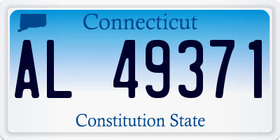 CT license plate AL49371