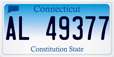 CT license plate AL49377
