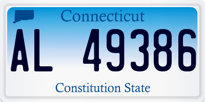 CT license plate AL49386