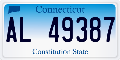 CT license plate AL49387