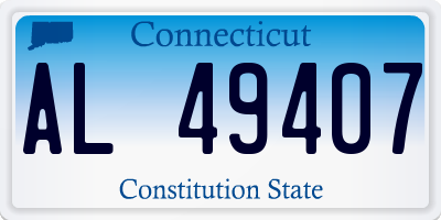 CT license plate AL49407