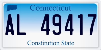 CT license plate AL49417