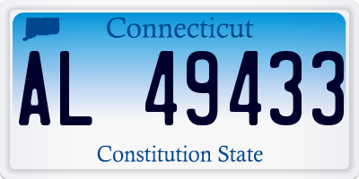 CT license plate AL49433