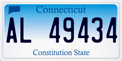 CT license plate AL49434