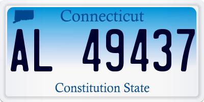 CT license plate AL49437