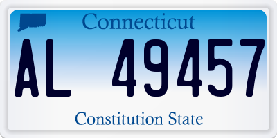 CT license plate AL49457