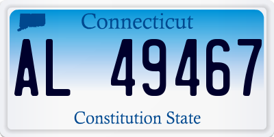 CT license plate AL49467
