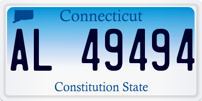 CT license plate AL49494