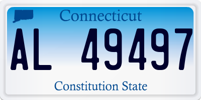CT license plate AL49497