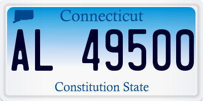CT license plate AL49500