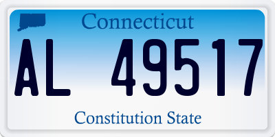 CT license plate AL49517