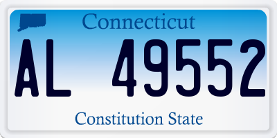 CT license plate AL49552