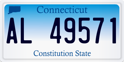 CT license plate AL49571