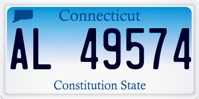 CT license plate AL49574