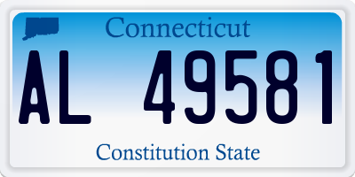 CT license plate AL49581