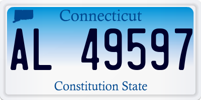 CT license plate AL49597
