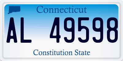 CT license plate AL49598